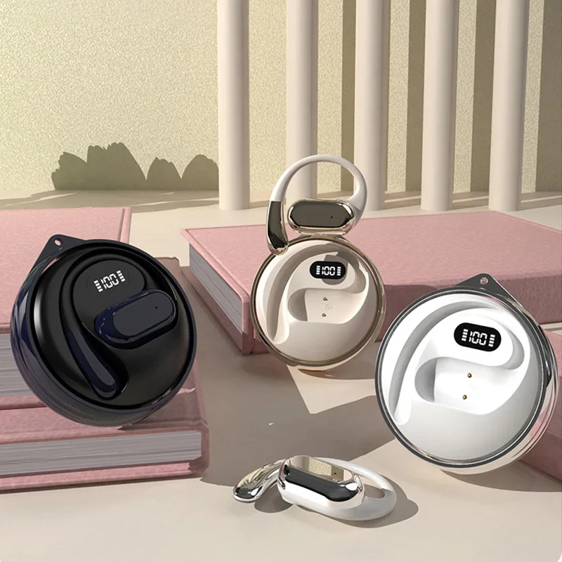 Air Conduction Open Ear Running Earbuds - หูฟังบลูทูธแบบเปิดหูรุ่นใหม่ปี 2026, หูฟังแบบส่งเสียงผ่านอากาศสำหรับเล่นกีฬา แบตเตอรี่ใช้งานได้ 72 ชั่วโมง,