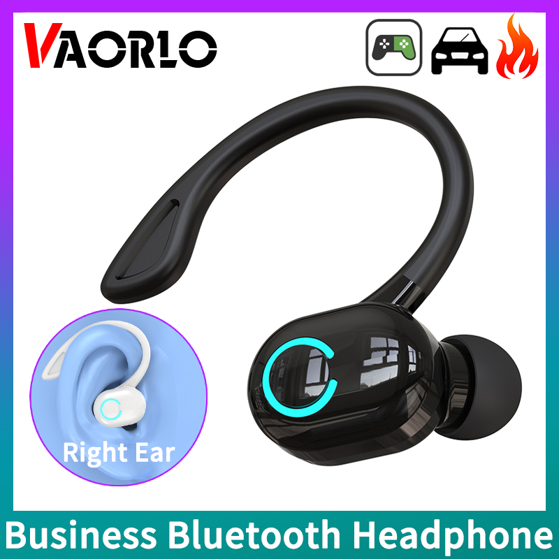 Silicone Ear Hooks Sports Headphones - หูฟังไร้สายบลูทูธไฮไฟเบสพร้อมไมโครโฟน HD หูฟังแบบเกี่ยวหูตัดเสียงรบกวนชีวิตกันน้ําเกมกีฬาชุดหูฟังเพลง