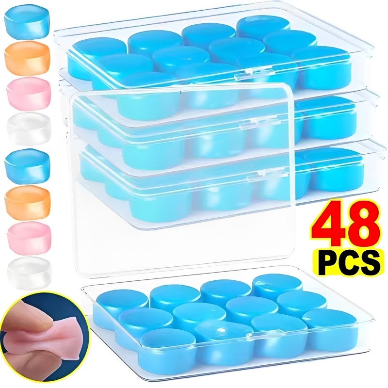 Waterproof Swimming Earplugs Silicone - ที่อุดหูซิลิโคนแบบนุ่ม ที่อุดหูกันเสียงแบบใช้ซ้ำได้ ที่อุดหูเจลกันเสียงรบกวน ที่อุดหูกันน้ำสำหรับการนอนหลับ การเดินทางด้วยเครื่องบิน และการว่ายน้ำ