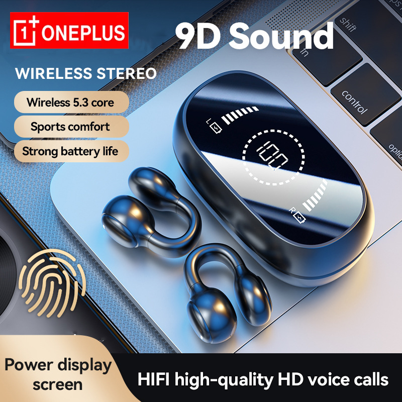 Bone Conduction Headphones Bluetooth 5.3 - หูฟังไร้สาย Lenovo Original M47 หูฟังบลูทูธพร้อมกล่องชาร์จ หูฟังแบบ