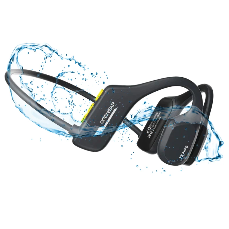 Swimming Bone Conduction Earphones Ip68 Mp3 - หูฟังว่ายน้ำแบบกันน้ำ IP68 หูฟังแบบ Bone Conduction บลูทูธไร้สาย