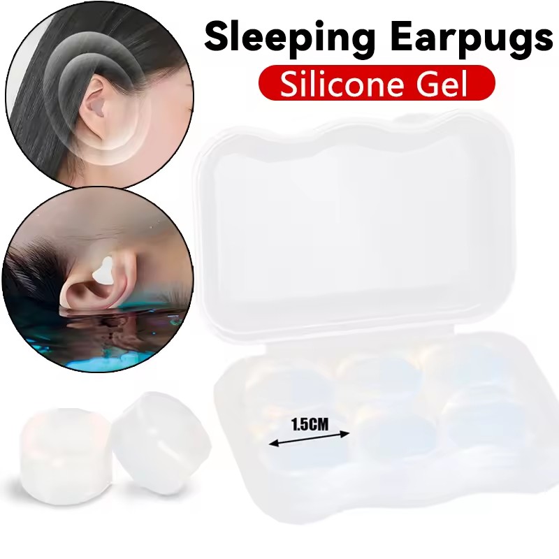 Waterproof Swimming Earplugs Silicone - จุกอุดหูซิลิโคนนุ่ม ขึ้นรูปได้ ป้องกันเสียงรบกวน ใช้ซ้ำได้ ลดเสียงรบกวน สำหรับว่ายน้ำ