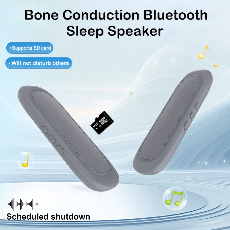 Bone Conduction Pillow Speaker Sleep Aid - ลำโพงบลูทูธแบบนำเสียงผ่านกระดูกขนาดเล็ก ช่วยการนอนหลับ ไร้สาย ติดตั้งใต้หมอน เสียงสเตอริโอ รองรับการ์ด