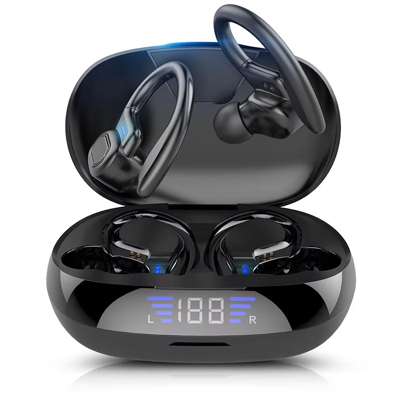Silicone Ear Hooks Sports Headphones - หูฟังไร้สาย Sports SP16 BT แบบครอบหูพร้อมตะขอเกี่ยวหู หูฟังสำหรับเล่นกีฬา