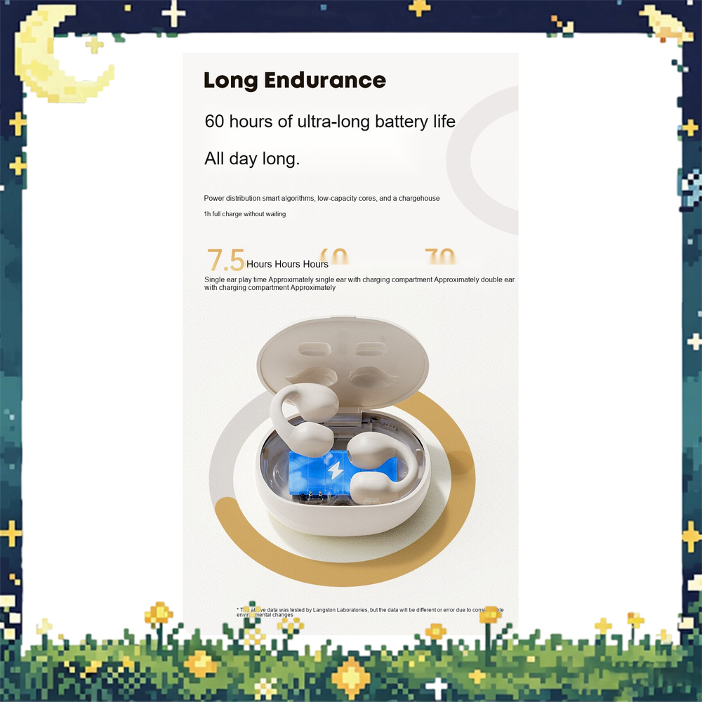 Air Conduction Open Ear Running Earbuds - หูฟังบลูทูธแบบหนีบหู LANGSDOM TS03PRO ไร้สาย ระบบนำเสียงผ่านอากาศ สำหรับวิ่งออกกำลังกาย