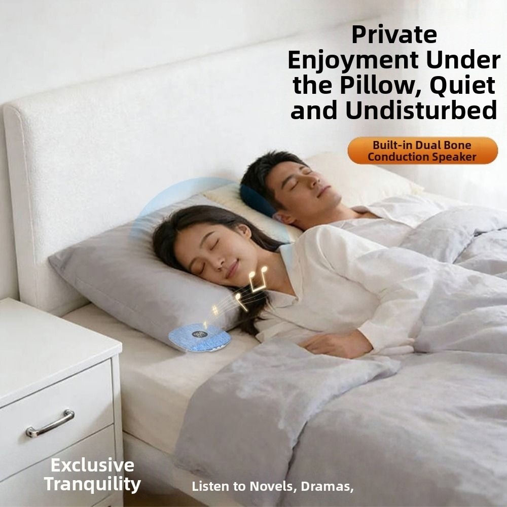 Bone Conduction Pillow Speaker Sleep Aid - ลำโพงบลูทูธ 5.4 แบบติดใต้หมอน ระบบส่งเสียงผ่านกระดูก ช่วยการนอนหลับ พร้อมจอ