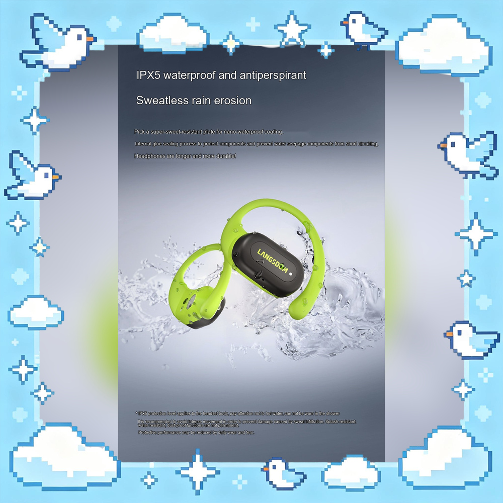 Air Conduction Open Ear Running Earbuds - หูฟังบลูทูธแบบเปิดหู LANGSDOM TS19 ไร้สาย ระบบนำเสียงผ่านอากาศ สำหรับออกกำลังกาย