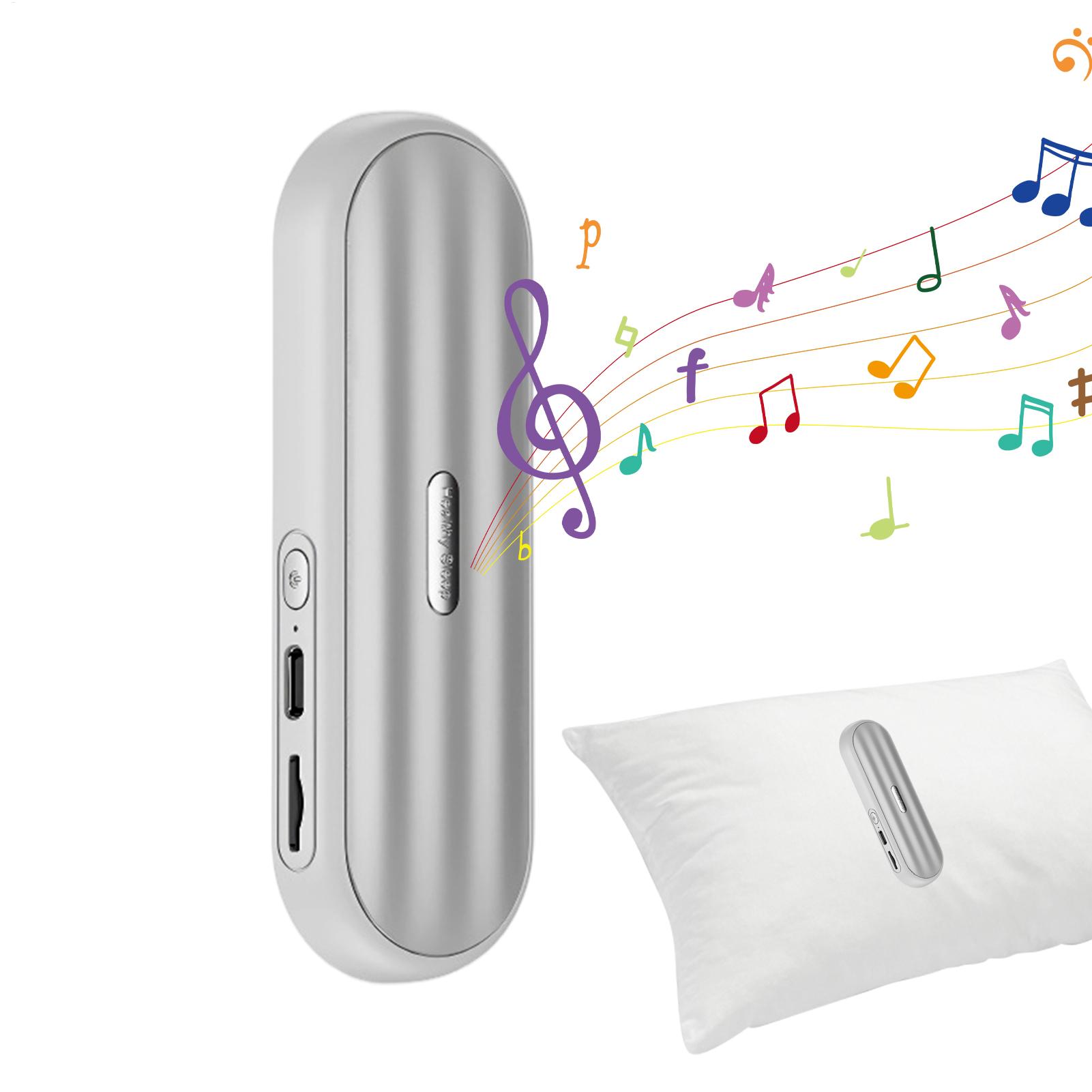 Bone Conduction Pillow Speaker Sleep Aid - ลำโพงแบบติดหมอน ระบบส่งเสียงผ่านกระดูก ช่วยการนอนหลับด้วยเสียงไวท์นอยส์ ลำโพงใต้หมอนสำหรับผู้ใหญ่ ผู้หญิง ผู้ชาย