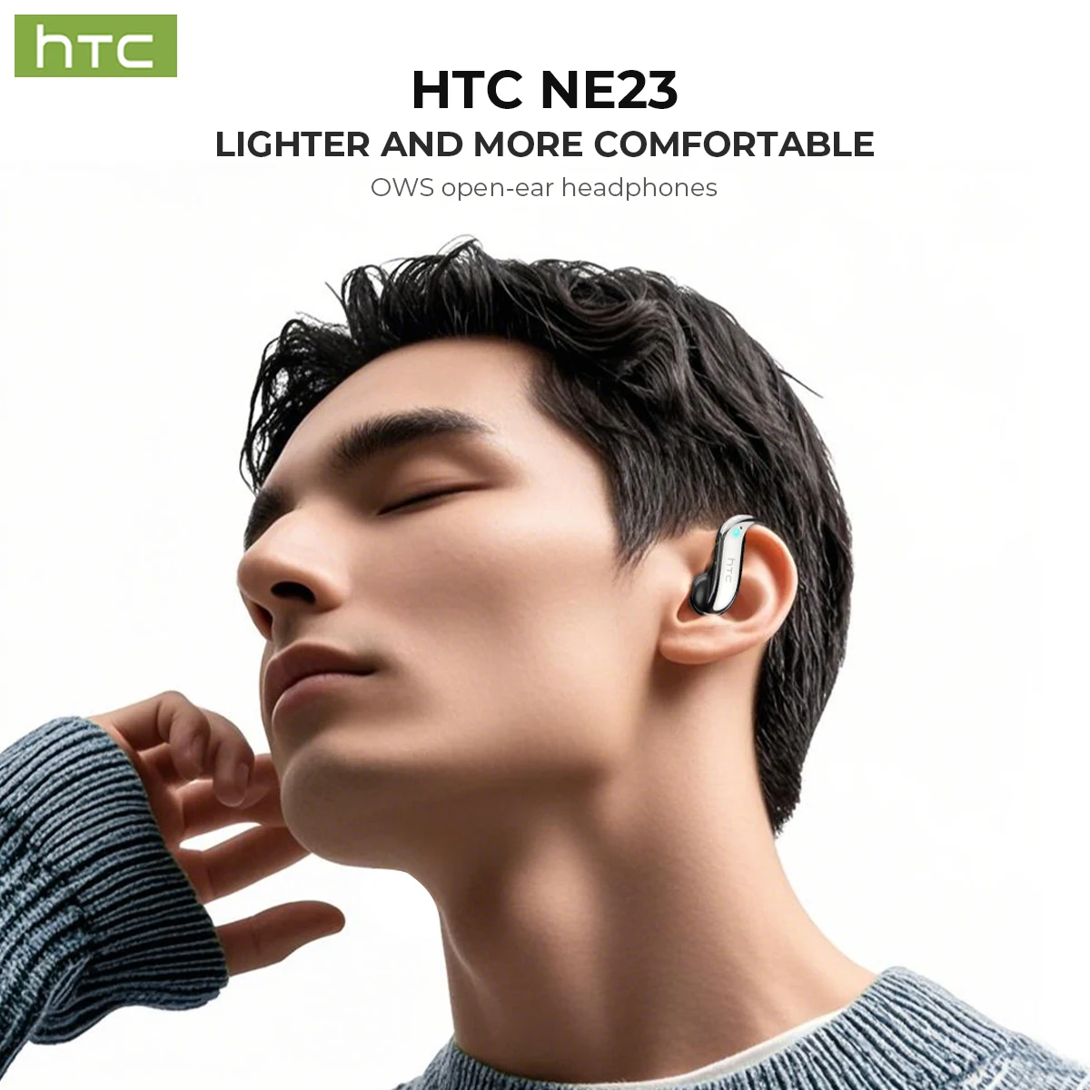 HTC NE23 บลูทูธ V6.0 หูฟัง OWS - Silicone Ear Hooks Sports Headphones บทวิจารณ์และราคา