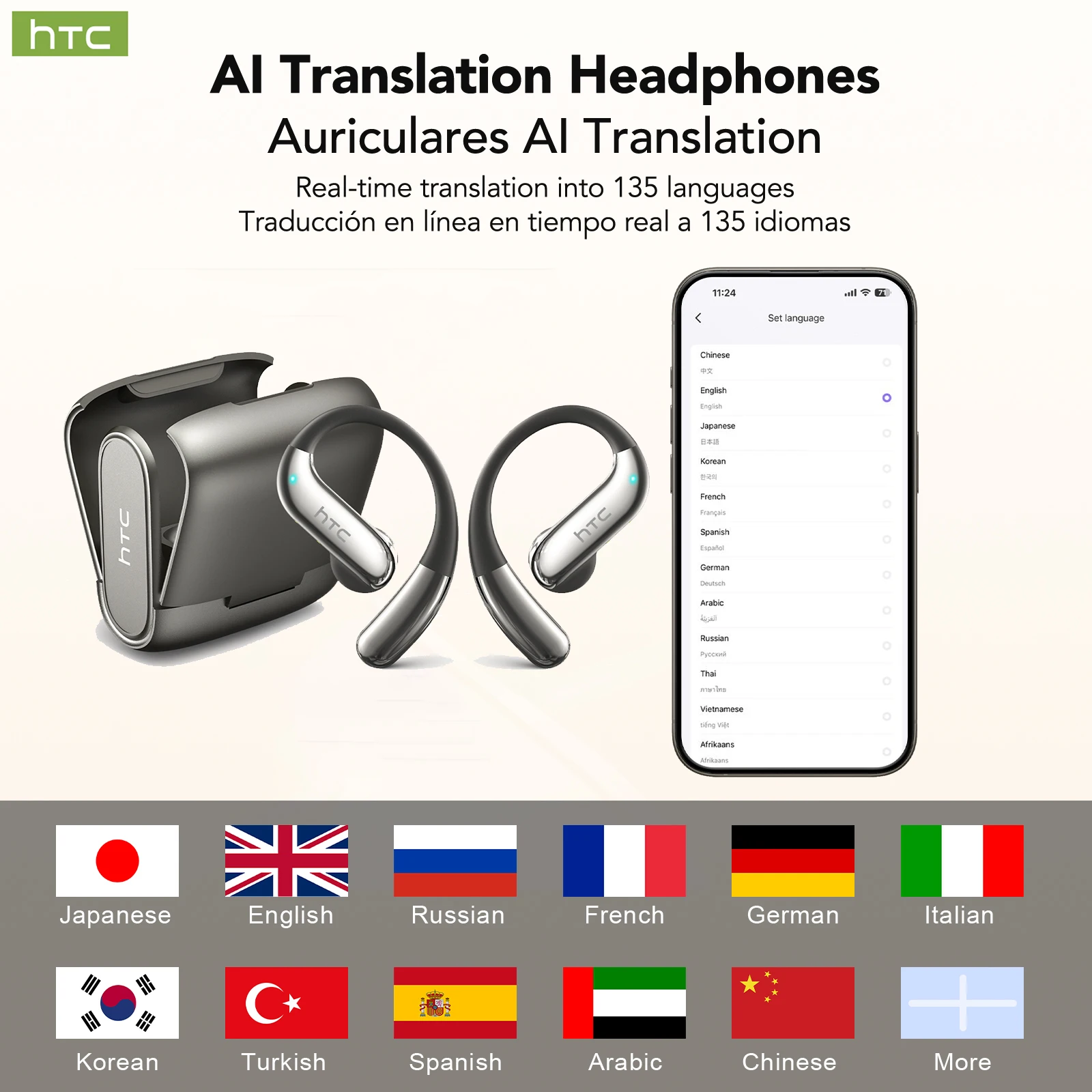 HTC NE23 บลูทูธ V6.0 หูฟัง OWS - Silicone Ear Hooks Sports Headphones บทวิจารณ์และราคา