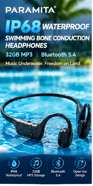 หูฟังแบบนำเสียงผ่านกระดูกสำหรั - Swimming Bone Conduction Earphones Ip68 Mp3 บทวิจารณ์และราคา