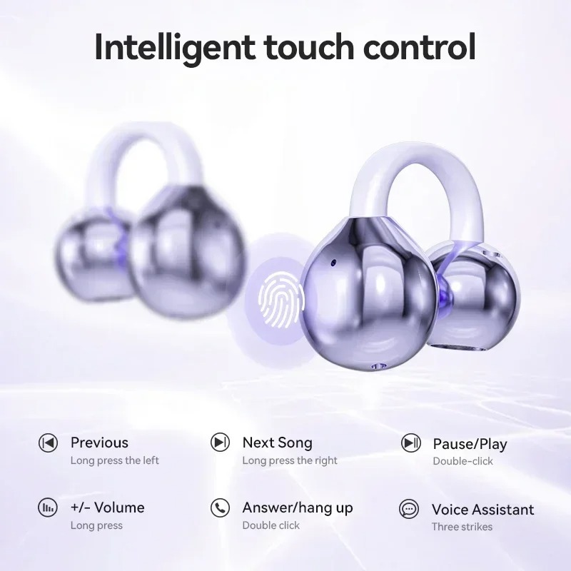 หูฟังบลูทูธไร้สายแบบ Bone Cond - Bone Conduction Headphones Bluetooth 5.3 บทวิจารณ์และราคา