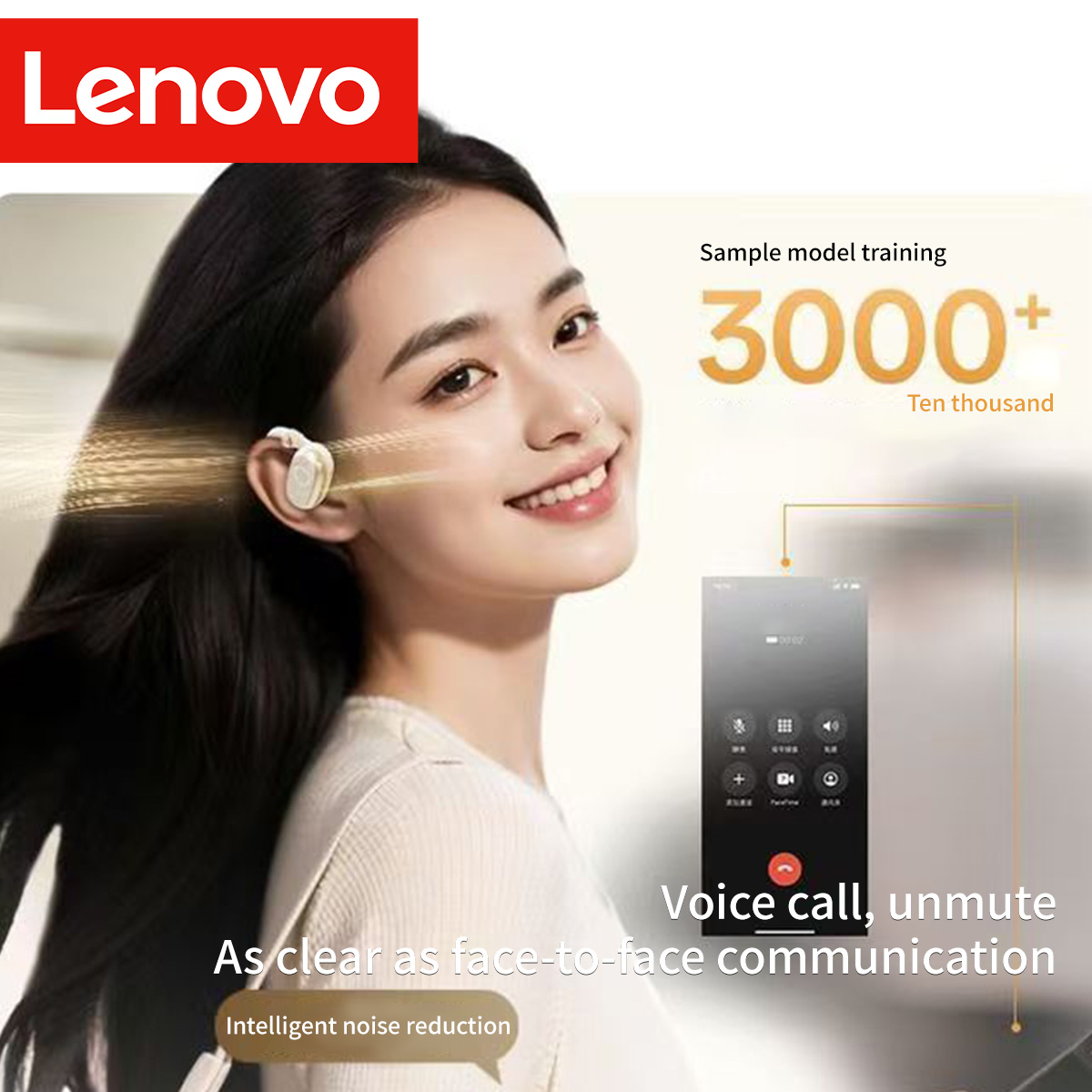 หูฟัง Lenovo EA366 แบบคล้องหู  - Bone Conduction Headphones Bluetooth 5.3 บทวิจารณ์และราคา