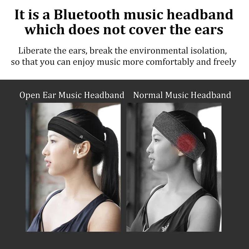 หูฟังบลูทูธแบบคาดศีรษะสำหรับเล - Sports Headband With Bone Conduction บทวิจารณ์และราคา