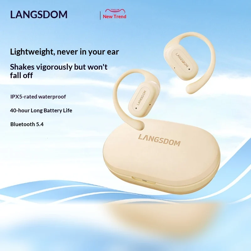 หูฟังบลูทูธแบบเปิดหู LANGSDOM  - Air Conduction Open Ear Running Earbuds บทวิจารณ์และราคา