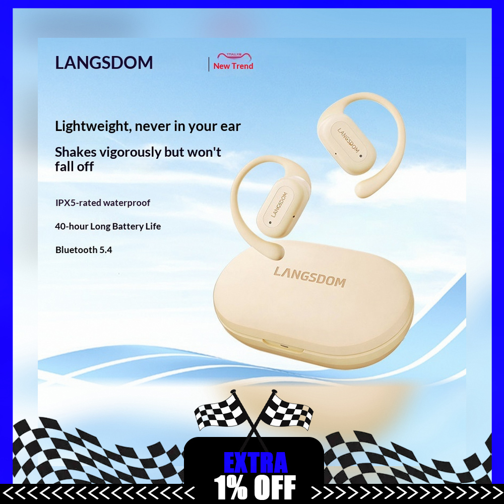 หูฟังบลูทูธแบบเปิดหู LANGSDOM  - Air Conduction Open Ear Running Earbuds บทวิจารณ์และราคา