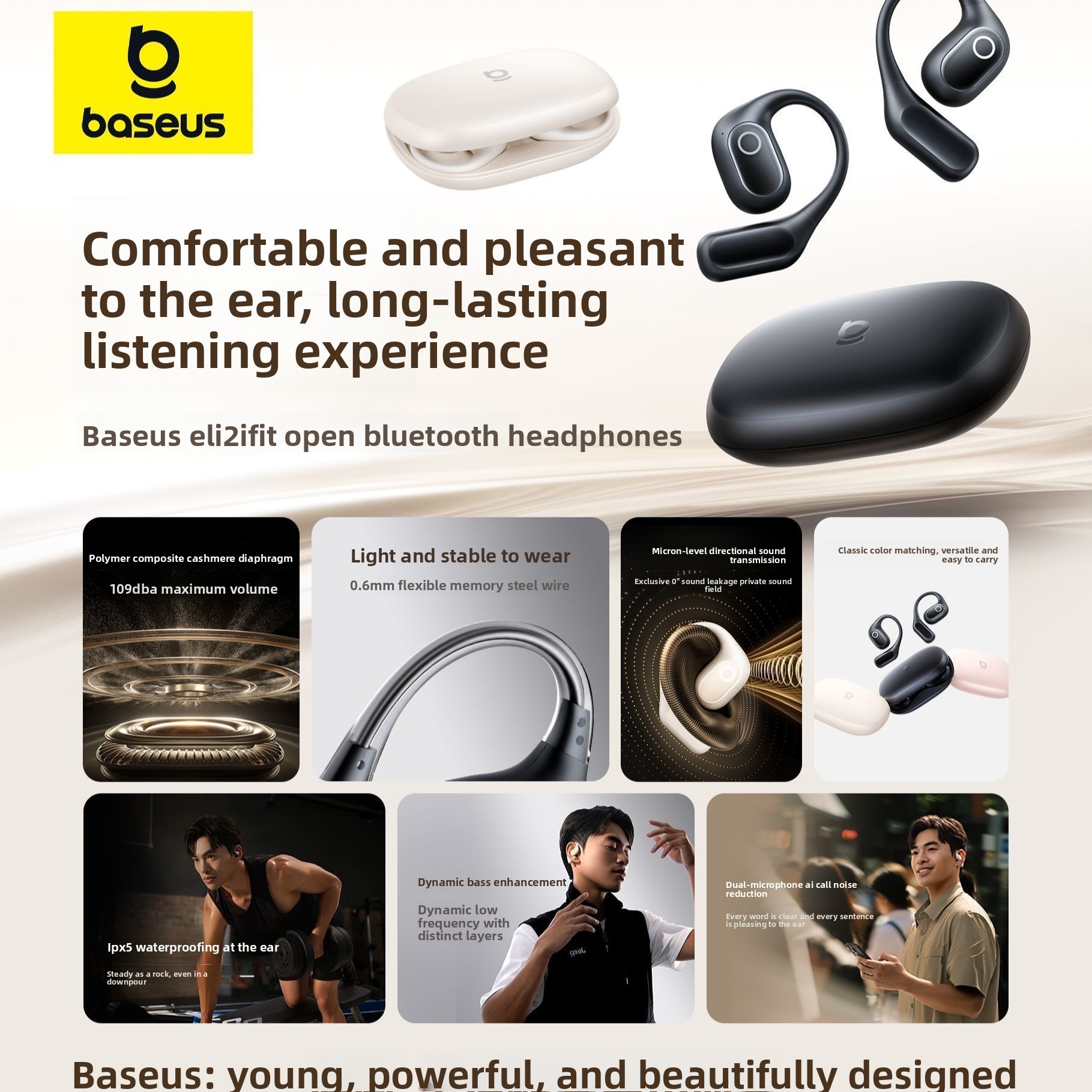 หูฟัง Baseus 2i Fit Open Ear ห - Air Conduction Open Ear Running Earbuds บทวิจารณ์และราคา