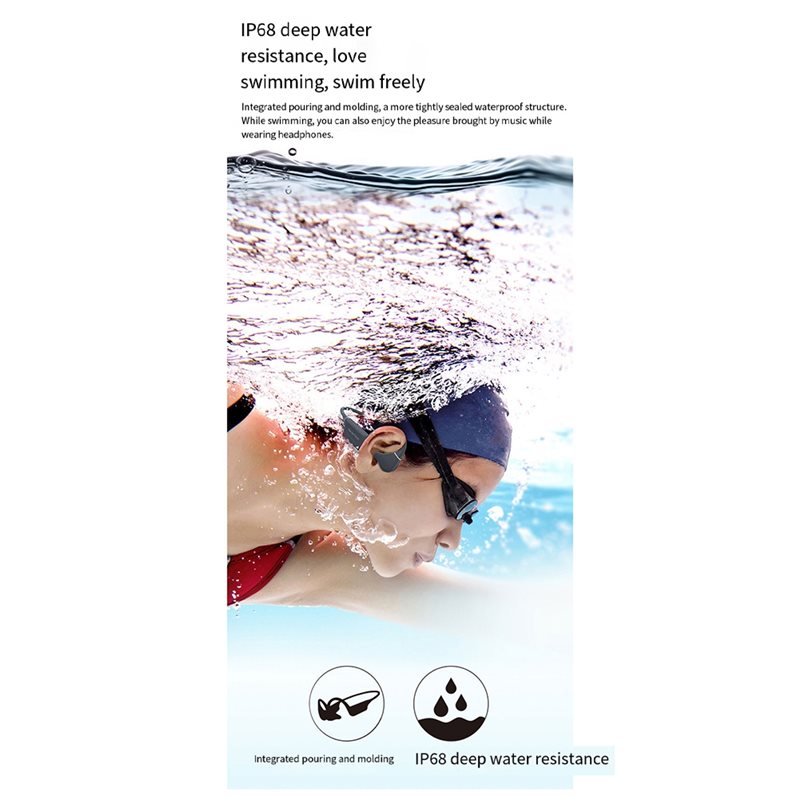 11.11 หูฟังแบบนำเสียงผ่านกระดู - Swimming Bone Conduction Earphones Ip68 Mp3 บทวิจารณ์และราคา
