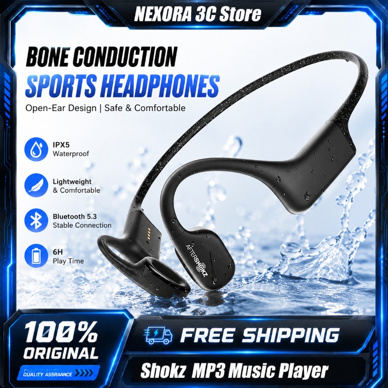 เครื่องเล่นเพลง MP3 แบบ Bone C - Swimming Bone Conduction Earphones Ip68 Mp3 บทวิจารณ์และราคา