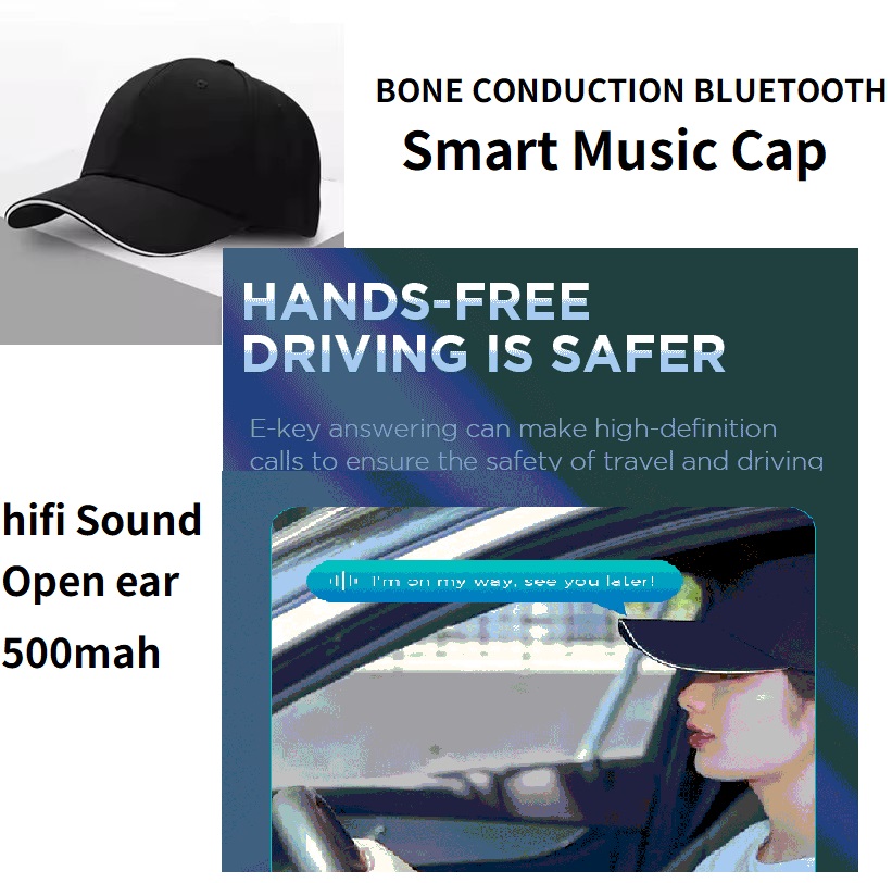 หมวกบลูทูธอัจฉริยะแบบไร้สาย ปร - Magnetic Charging Cable Bone Conduction บทวิจารณ์และราคา