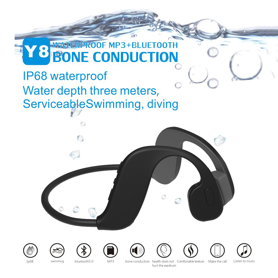 เครื่องเล่น MP3 แบบส่งเสียงผ่า - Swimming Bone Conduction Earphones Ip68 Mp3 บทวิจารณ์และราคา