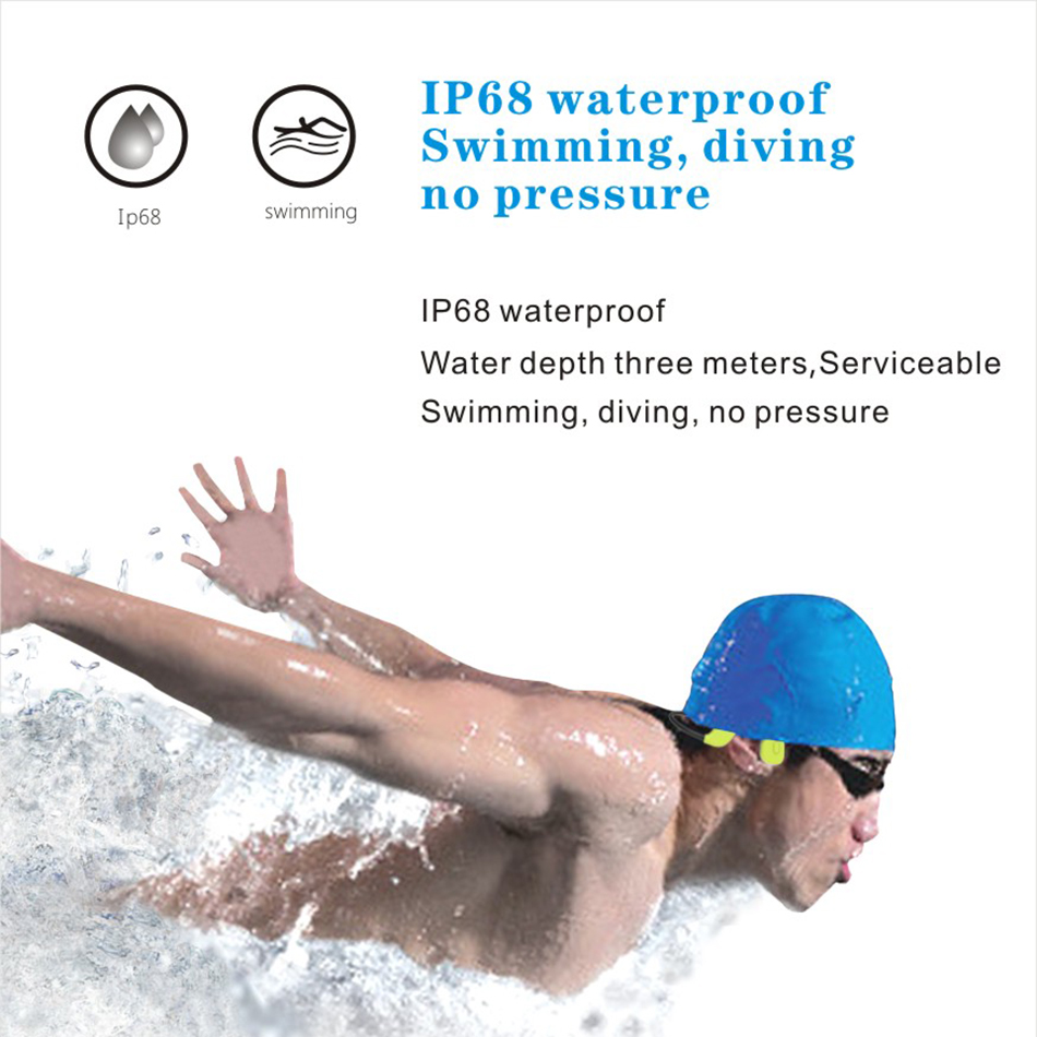 เครื่องเล่น MP3 แบบส่งเสียงผ่า - Swimming Bone Conduction Earphones Ip68 Mp3 บทวิจารณ์และราคา