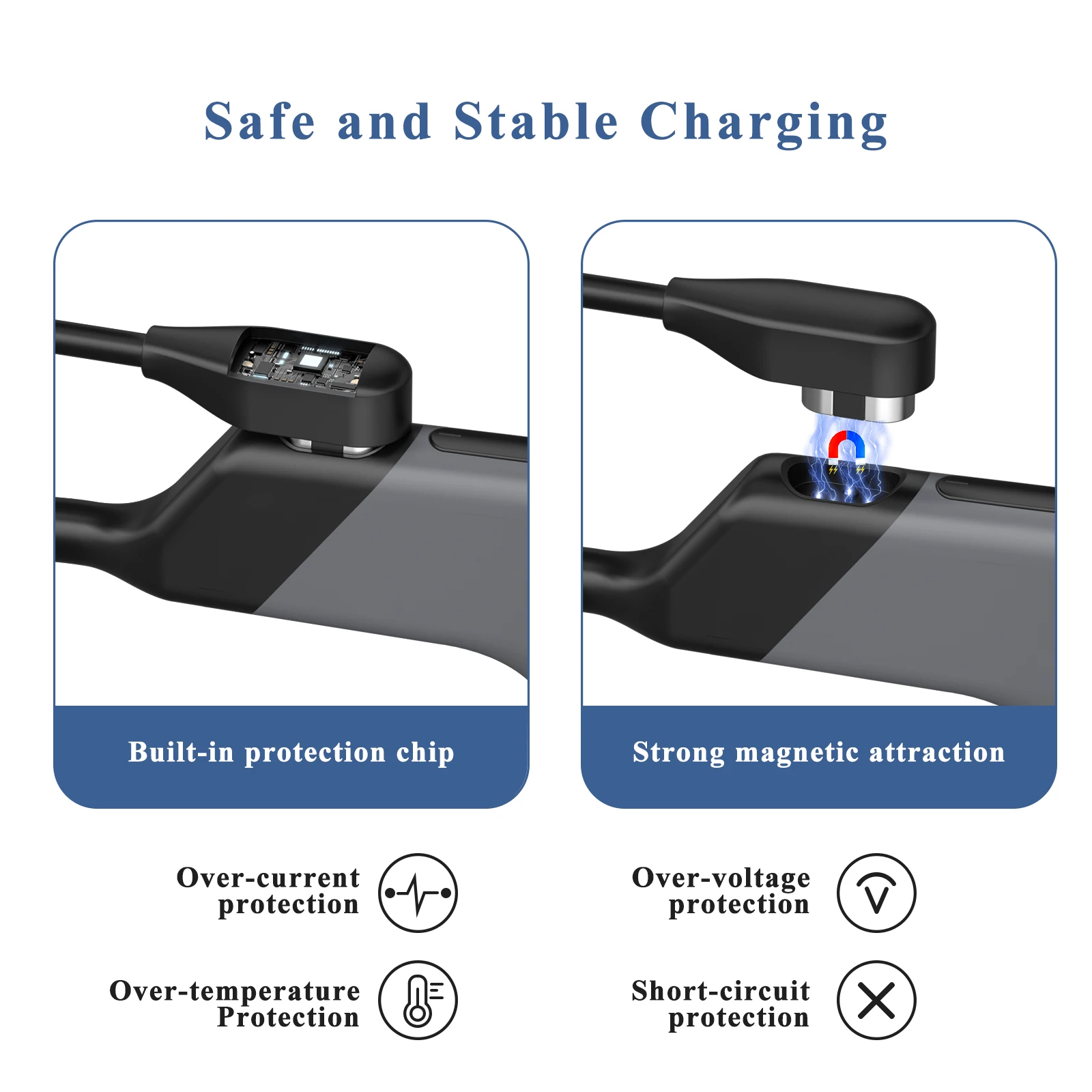สายชาร์จ USB PVC ชาร์จเร็ว สำห - Magnetic Charging Cable Bone Conduction บทวิจารณ์และราคา