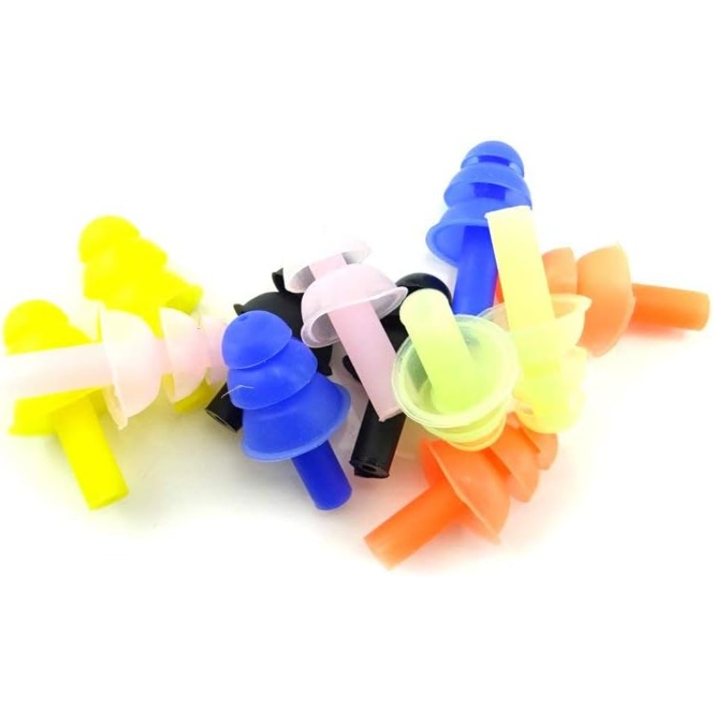 ที่อุดหูซิลิโคนหลากสี 6 คู่ -  - Waterproof Swimming Earplugs Silicone บทวิจารณ์และราคา