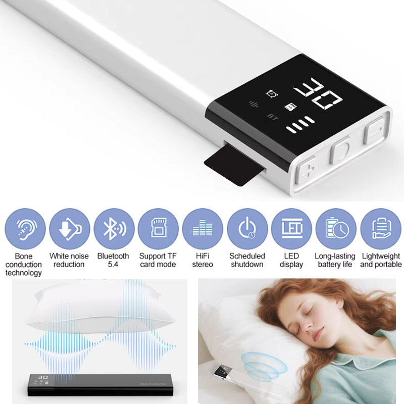 ลำโพงบลูทูธใต้หมอน ระบบส่งเสีย - Bone Conduction Pillow Speaker Sleep Aid บทวิจารณ์และราคา