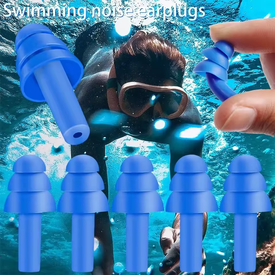 ที่อุดหูซิลิโคนอ่อนนุ่มกันน้ํา - Waterproof Swimming Earplugs Silicone บทวิจารณ์และราคา