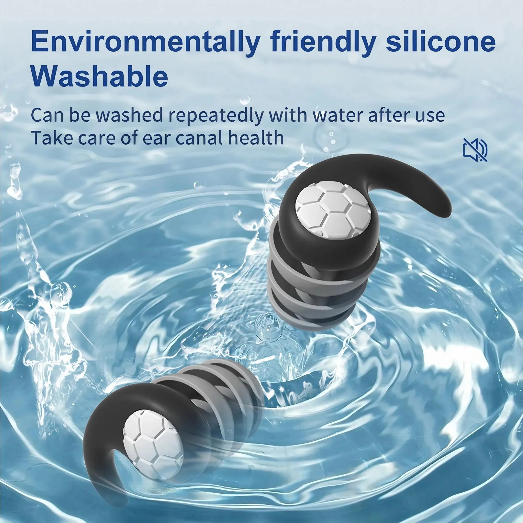 ที่อุดหูตัดเสียงรบกวนซิลิโคนสา - Waterproof Swimming Earplugs Silicone บทวิจารณ์และราคา