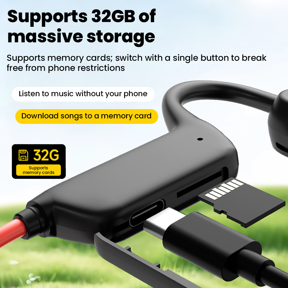 หูฟังบลูทูธ 5.4 แบบนำเสียงผ่าน - Air Conduction Open Ear Running Earbuds บทวิจารณ์และราคา