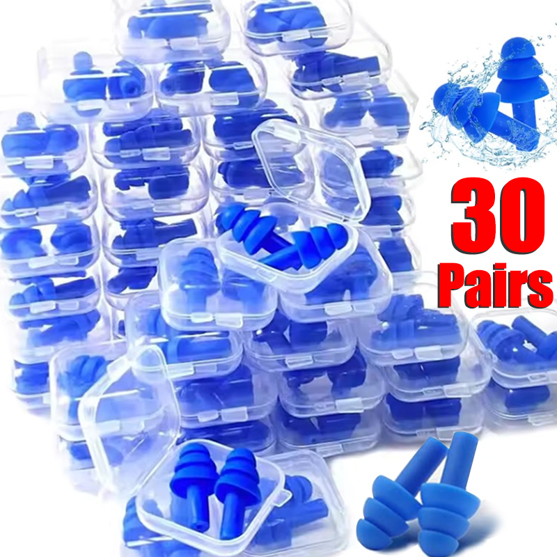 30-1 คู่ซิลิโคนปลั๊กอุดหูว่ายน - Waterproof Swimming Earplugs Silicone บทวิจารณ์และราคา