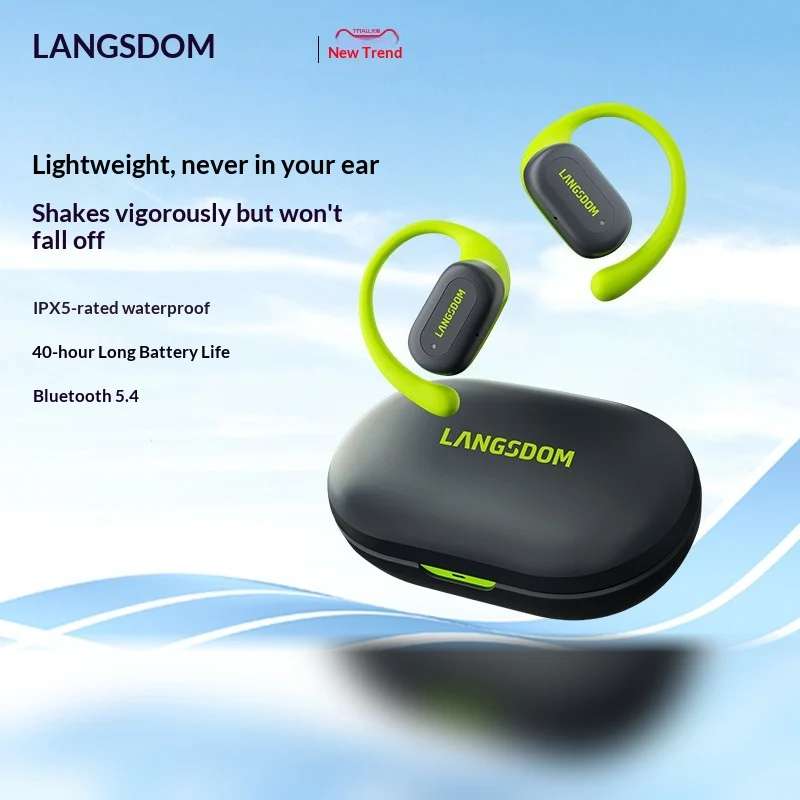 หูฟังบลูทูธแบบเปิดหู LANGSDOM  - Air Conduction Open Ear Running Earbuds บทวิจารณ์และราคา