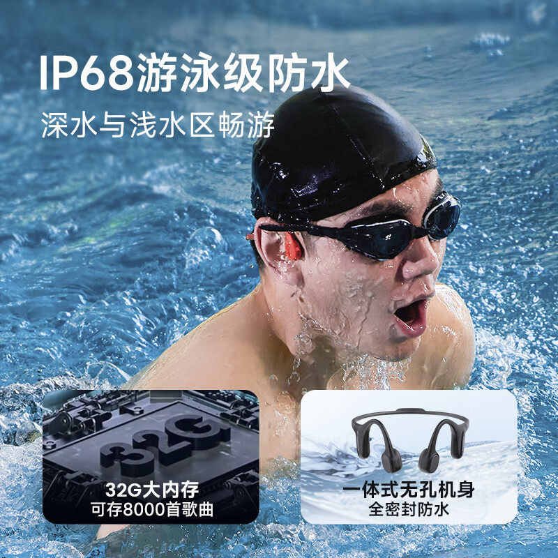 หูฟังแบบส่งเสียงผ่านกระดูก สำห - Swimming Bone Conduction Earphones Ip68 Mp3 บทวิจารณ์และราคา